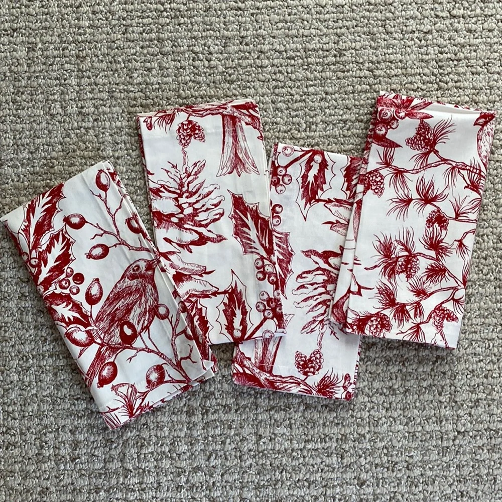 Williams Sonoma 100% Cotton Napkins - Set of 4